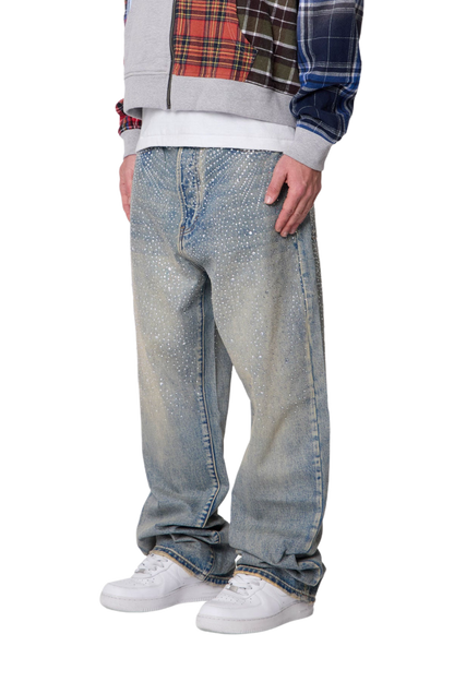 MNML Ultra Baggy Gem Jeans Blue