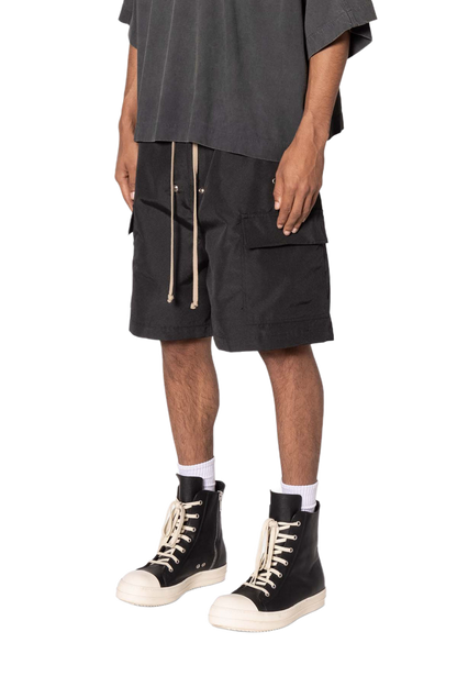 MNML Rave Double Cargo Shorts Black