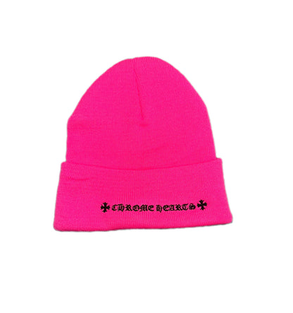 Chrome Hearts CH Logo Beanie Pink