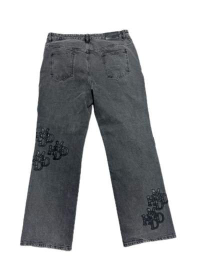 Happy Memories Dont Die Pants Double Black Patch Black (PREOWNED)