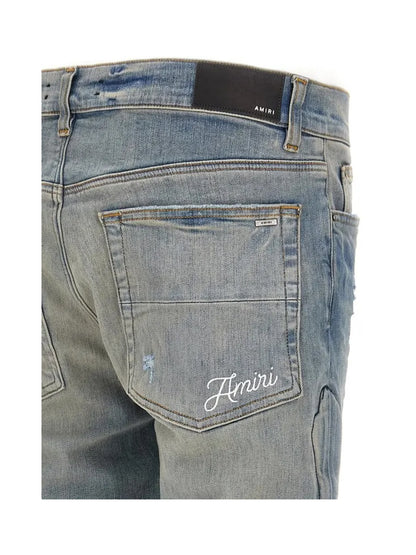 Amiri Jeans Light Wash 3D Bones