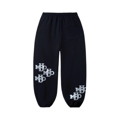 Happy Memories Dont Die Scrunch Patch Sweatpants Black/Silver