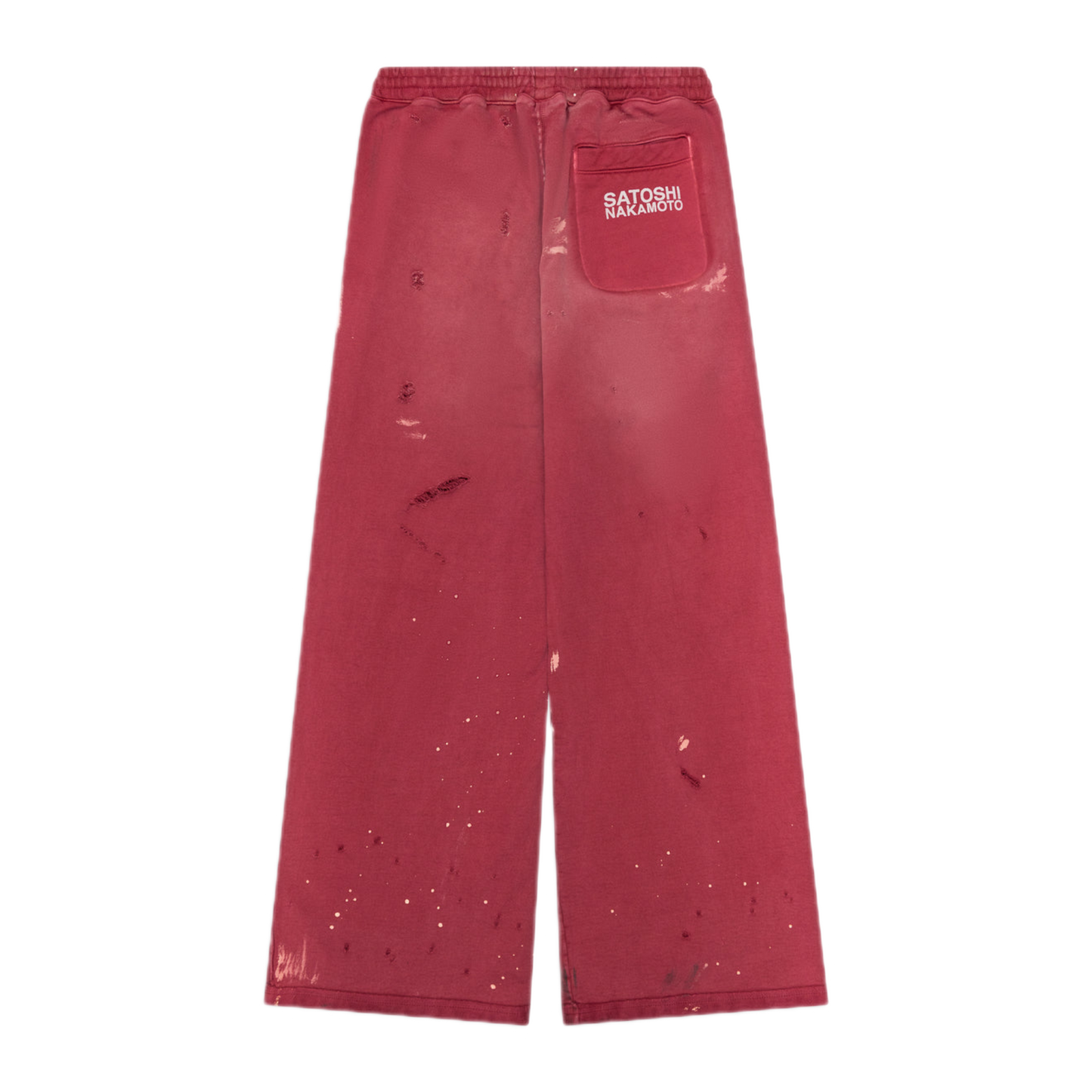 Satoshi Nakamoto Luke Fleece Sweatpants Red
