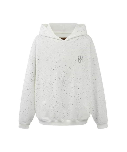 Birth Of Royal Child Diamond Hoodie White
