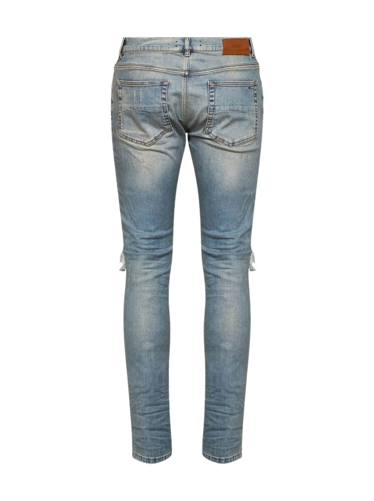 Amiri Jeans MX1 Flannel Blue/Brown Patch Medium Indigo