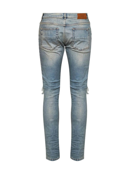 Amiri Jeans MX1 Flannel Blue/Brown Patch Medium Indigo