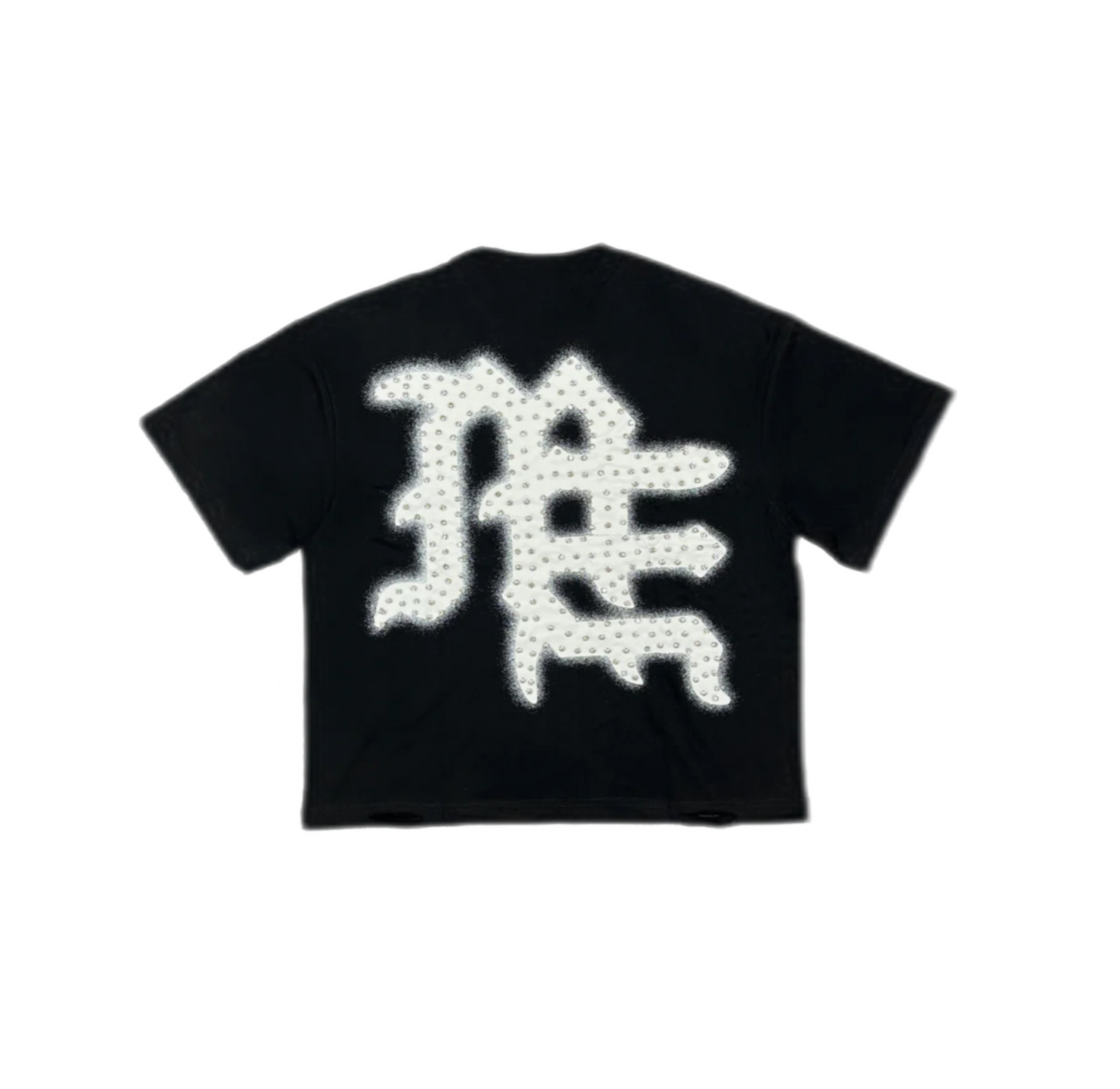 Mixed Emotions End Rhinestone T-Shirt Black
