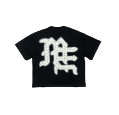 Mixed Emotions End Rhinestone T-Shirt Black
