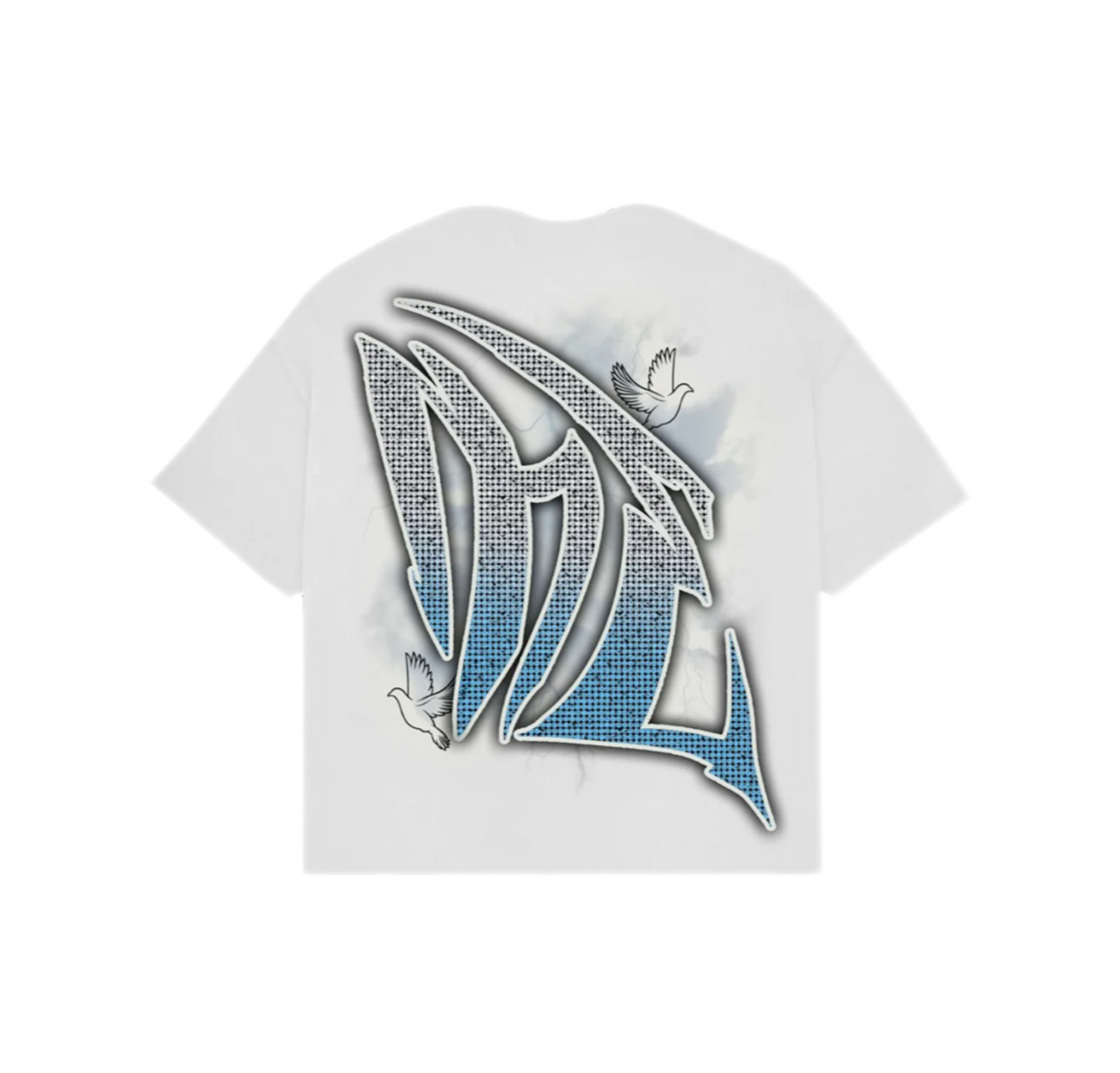 Mixed Emotions Dove Rhinestone T-Shirt White