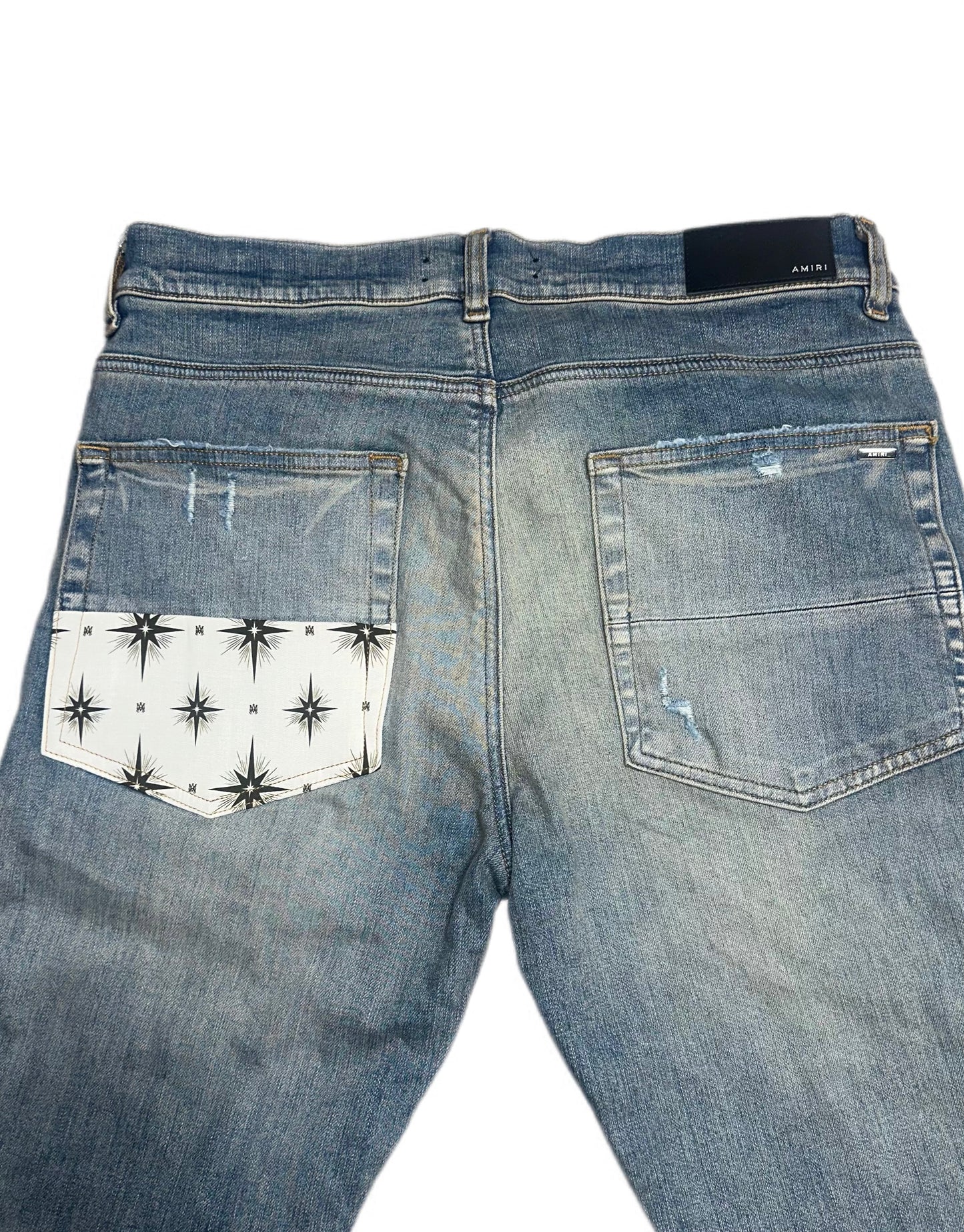 Amiri Jeans MX1 Micro Starburst Patch Clay Indigo