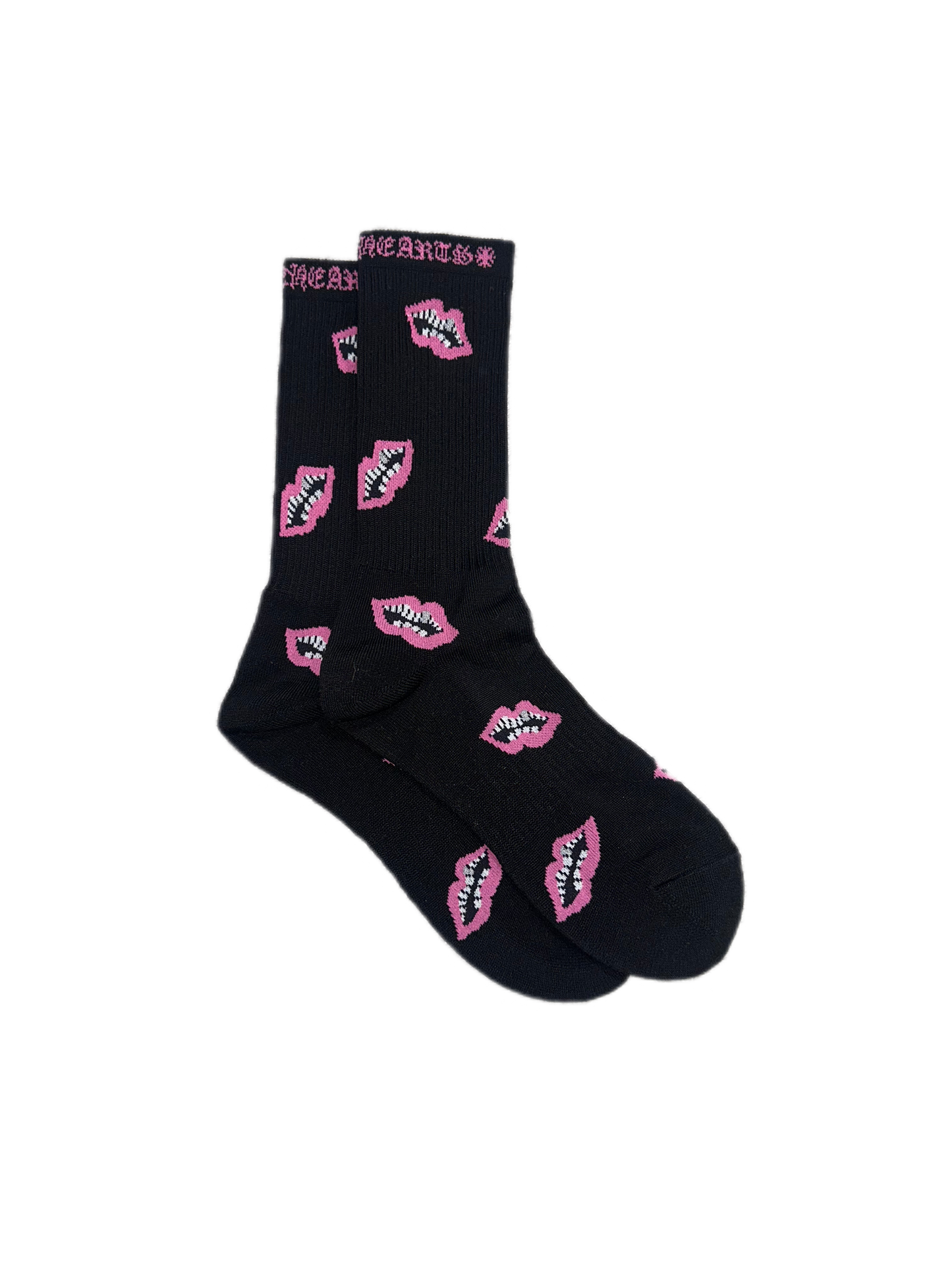 Chrome Hearts Matty Boy Chomper Socks Pink Lips