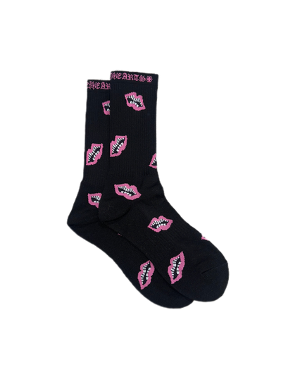 Chrome Hearts Matty Boy Chomper Socks Pink Lips