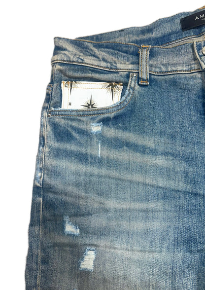 Amiri Jeans MX1 Micro Starburst Patch Clay Indigo