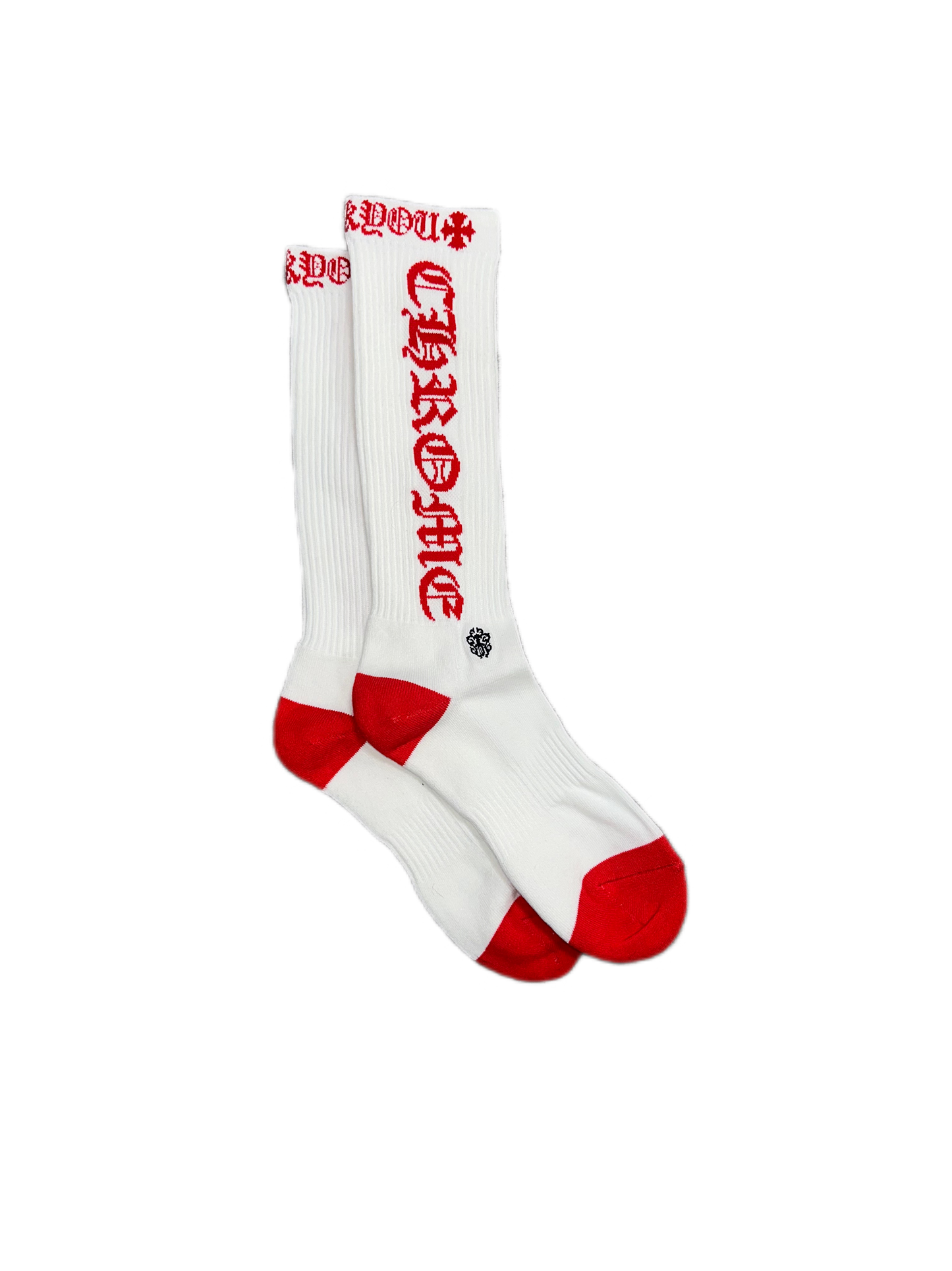 Chrome Hearts Fuck You Socks White