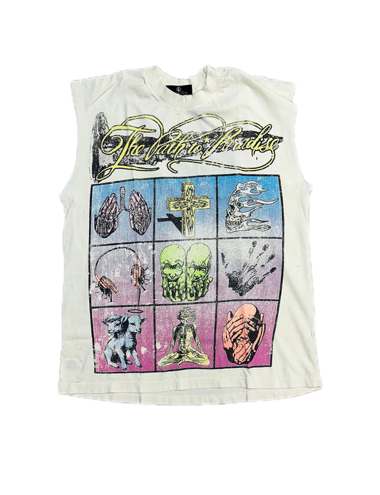Hellstar Rush Cut-Off T-Shirt White