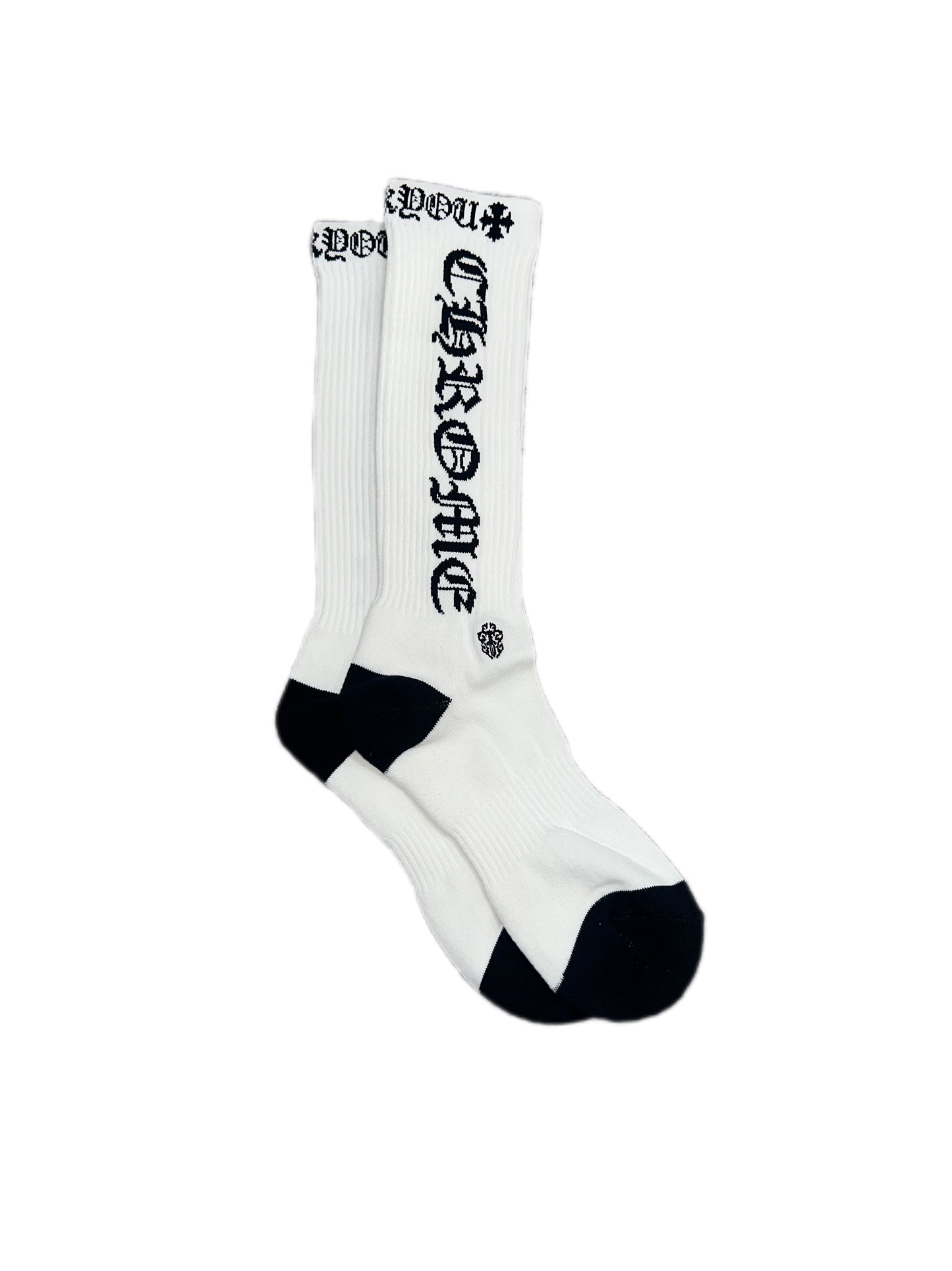 Chrome Hearts Fuck You Socks White