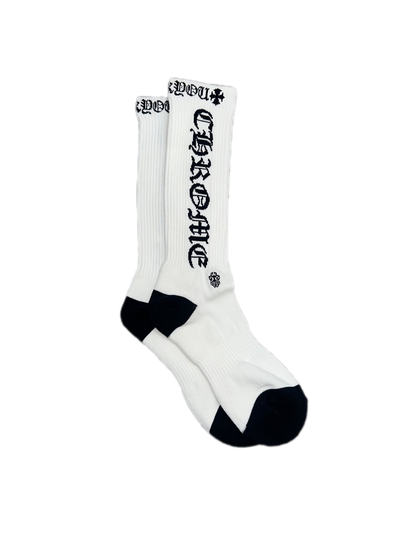 Chrome Hearts Fuck You Socks White