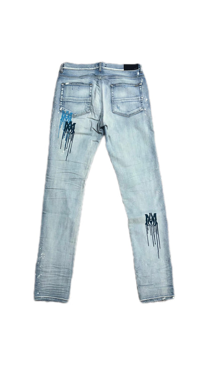 Amiri Jeans MA Drip Light Indigo