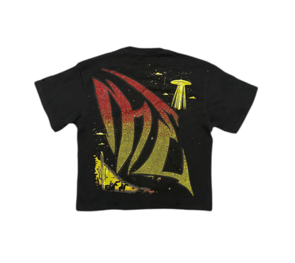 Mixed Emotion Ranger Rhinestone T-Shirt Black