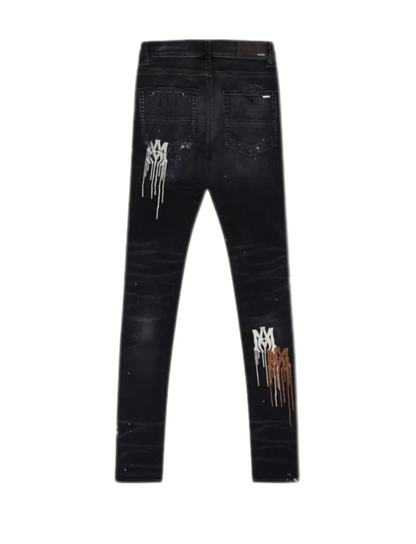Amiri Jeans MA Drip Aged Black