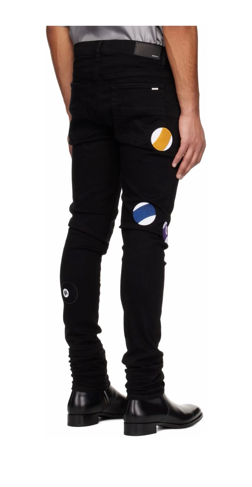 Amiri Jeans Pool Ball Black