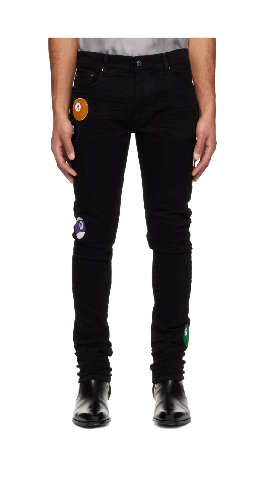 Amiri Jeans Pool Ball Black