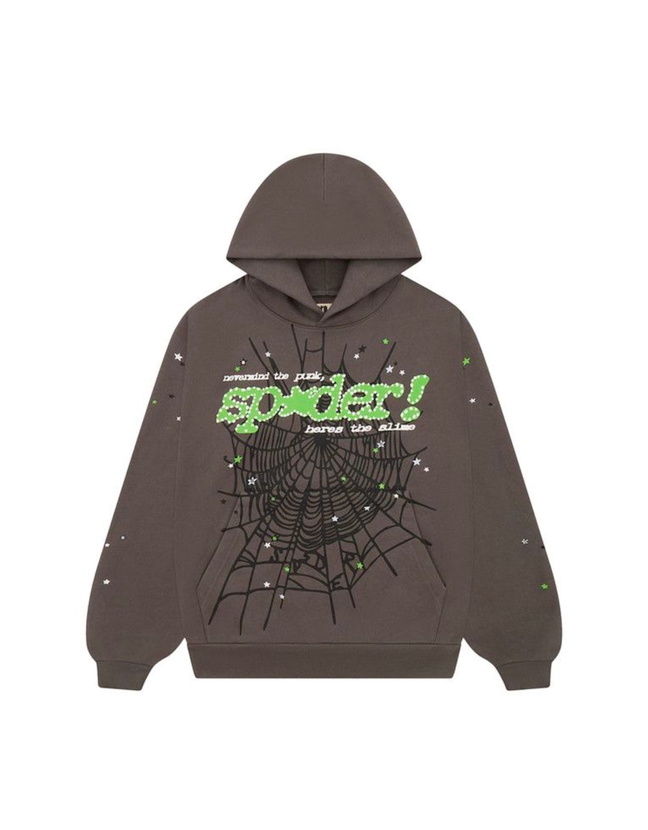 Sp5der Punk V2 Hoodie Slate Grey