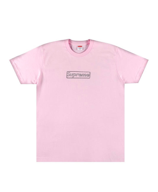 Supreme Kaws Logo T-Shirt Light Pink